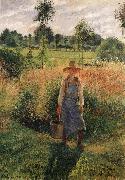 Camille Pissarro The Gardener,Afternoon Sun,Eragny France oil painting artist
